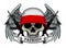 Military skull or patriot skull with POLAND flag Helmet