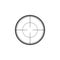 Military sniper rifle scope collimator sight icon