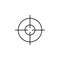 Military sniper rifle scope collimator sight icon