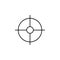 Military sniper rifle scope collimator sight icon