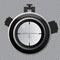Military Sniper Scope Crosshairs. Optical Sight on Transparent Grid