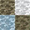 Military Soldier Camouflage Seamless Patterns Set