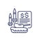 military spending or defence budget line icon