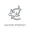 Military strategy linear icon. Modern outline Military strategy