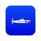 Military submarine icon digital blue