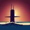 Military submarine silhouette