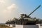 Military Tank in the museum under the open sky