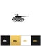 Military tank sign or fire warfare artillery vector icon