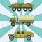 Military technic army war transport fighting industry technic armor defense vector collection