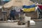 Military tents along Khreschatyk Street in Kiev