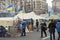 Military tents along Khreschatyk Street in Kiev