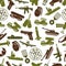 Military theme colors icons seamless pattern