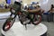 Military themed custom motorcycle on display