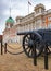 Military trophy Turkish cannon at Horse Guards Parade Whitehall