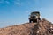 Military Truck on a Dirt Hill