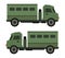 Military truck icon illustrated in vector on white background