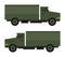 Military truck icon illustrated in vector on white background