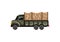 Military truck. Vector illustration decorative design