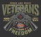 Military veterans vintage flyer colorful