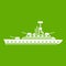 Military warship icon green