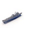 Military warship on white. 3D illustration