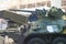 Militaty armored vehicle with gun