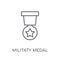 Militaty Medal linear icon. Modern outline Militaty Medal logo c