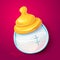 Milk baby bottle vector illlustration