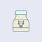 Milk bank colored outline icon. One of the collection icons for websites, web design, mobile app