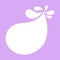 Milk blob shape on purple soft for banner copy space, aqua background, white milk blob splash on pastel purple, water blobs