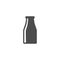 Milk bottle simple glyph vector icon.