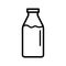 Milk Bottle vector icon. beverage illustration symbol. calcium sign. bottle logo.