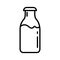 Milk Bottle vector icon. beverage illustration symbol. calcium sign. bottle logo.