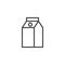 Milk box packaging line icon