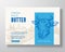 Milk Butter Dairy Food Label Template. Abstract Vector Packaging Design Layout. Modern Typography Banner with Hand Drawn