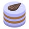 Milk cake icon isometric vector. Chocolate festival