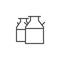 Milk cans line icon