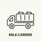 Milk carrier line icon. Vector illustration