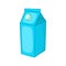 Milk carton icon, cartoon style