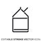 Milk carton vector line icon