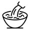 Milk cereal flakes icon, outline style