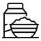 Milk cereals icon outline vector. Cereal bowl