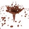 Milk chocolate flower shaped splash