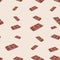 Milk chocolate Hand drawn sketch on pink background. seamless pattern vector