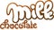 Milk and chocolate text vector