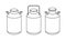 Milk container can icon vector outline illustration.