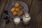 milk cookie biscuit food drink wooden table still_life plate