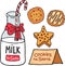 Milk cookies for Santa Claus