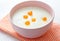 Milk creamy semolina.Baby food in bowl