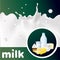 Milk design with splash, cheese, yogurt and diary product - vector